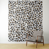 Elegant goud glitter luipaard patroon wandkleed (In situ)