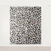 Elegant goud glitter luipaard patroon wandkleed (Voorkant)