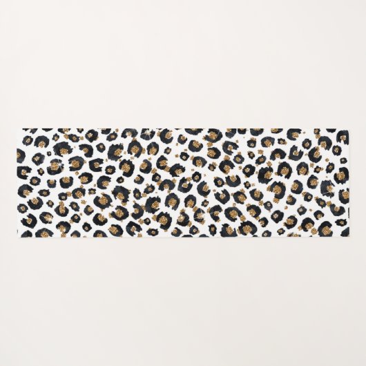Elegant goud glitter luipaard patroon yogamat (Achterkant (horizontaal))