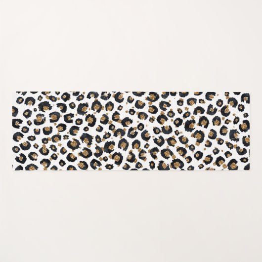 Elegant goud glitter luipaard patroon yogamat (Voorkant (horizontaal))