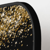 Elegant Goud Glitter Naam Pickleball Paddle (Links Detail)