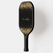 Elegant Goud Glitter Naam Pickleball Paddle (Links)