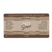 Elegant Goud Glitter Neutraal Beige Kosmetische Fl Etiket (Voorkant)