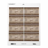 Elegant Goud Glitter Neutraal Beige Kosmetische Fl Etiket (Full Sheet)