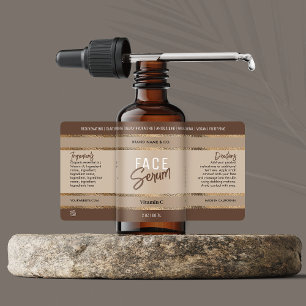 Elegant Goud Glitter Neutraal Beige Kosmetische Fl Etiket