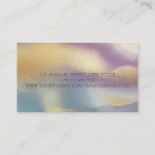 Elegant Goud Glitter Ombre Lotus Holografisch Visitekaartje (Achterkant)