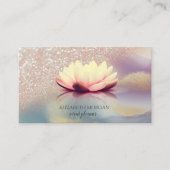 Elegant Goud Glitter Ombre Lotus Holografisch Visitekaartje (Voorkant)