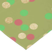 elegant goud glitter red green kerstconfetti korte tafelloper (Hoek)