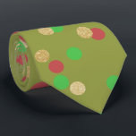 elegant goud glitter red green kerstconfetti stropdas<br><div class="desc">Stijlvol ontwerp met faux gouden glitter,  rood en groen kerstpatroon.</div>