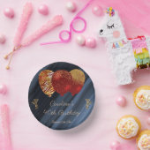 Elegant Goud & Glitter Rode Ballons Verjaardag Papieren Kommen (Feest)