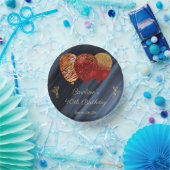 Elegant Goud & Glitter Rode Ballons Verjaardag Papieren Kommen (Feest)