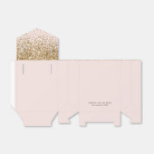 Elegant Goud Glitter Roze Bruiloft Favor Box Bedankdoosjes (Uitgevouwen)