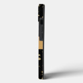 Elegant Goud Glitter Sparkle Black Personaliseer Case-Mate iPhone Case (Achterkant / Links)