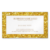 Elegant Goud Glitter Sparkles Patroon Visitekaartje Magneet (Voorkant)