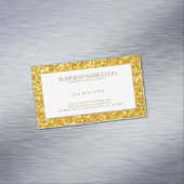 Elegant Goud Glitter Sparkles Patroon Visitekaartje Magneet (Voorbeeld)