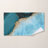 Elegant Goud Glitter Turquoise Marmer Bad Handdoek (Handdoek)