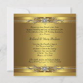 Elegant Goud Gouden 50ste Huwelijksjubileum Kaart (Achterkant)