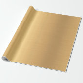 Elegant Goud Gouden Geel Cadeaupapier (Uitgerold)
