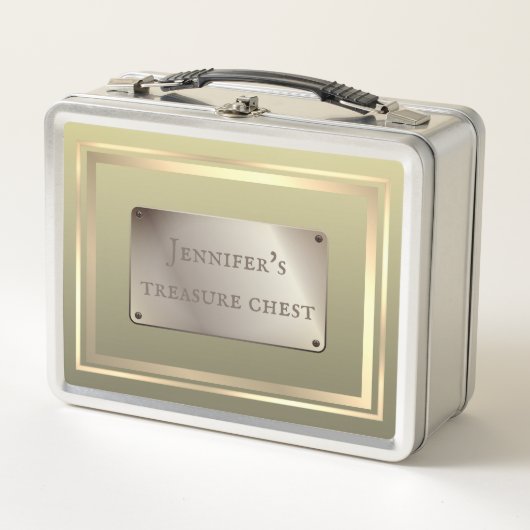 Elegant goud grappige schatkist veilige doos (Voorkant)