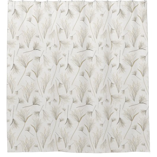 Elegant goud grijs douchegordijn (Voorkant)