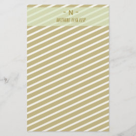 Elegant Goud & Grijs Monogram I Minimalistisch Ele Briefpapier