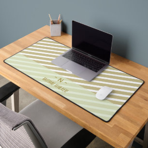 Elegant Goud & Grijs Monogram I Minimalistisch Ele Bureaumat