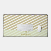 Elegant Goud & Grijs Monogram I Minimalistisch Ele Bureaumat (Keyboard & Muis)