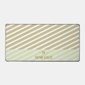 Elegant Goud & Grijs Monogram I Minimalistisch Ele Bureaumat (Voorkant)