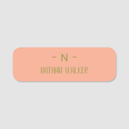 Elegant Goud & Grijs Monogram I Minimalistisch Ele Naamplaatje