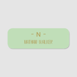 Elegant Goud & Grijs Monogram I Minimalistisch Ele Naamplaatje