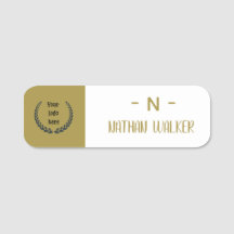 Elegant Goud & Grijs Monogram I Minimalistisch Ele