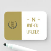 Elegant Goud & Grijs Monogram I Minimalistisch Ele Naamplaatje (In situ)