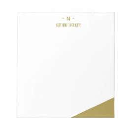 Elegant Goud & Grijs Monogram I Minimalistisch Ele Notitieblok
