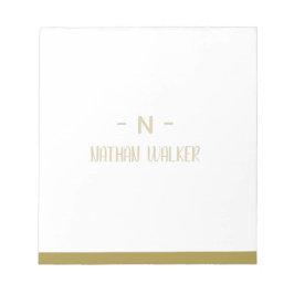 Elegant Goud & Grijs Monogram I Minimalistisch Ele Notitieblok