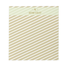 Elegant Goud & Grijs Monogram I Minimalistisch Ele Notitieblok