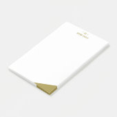Elegant Goud & Grijs Monogram I Minimalistisch Ele Post-it® Notes (Schuin)