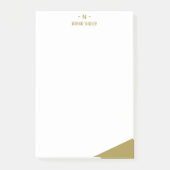 Elegant Goud & Grijs Monogram I Minimalistisch Ele Post-it® Notes (Voorkant)