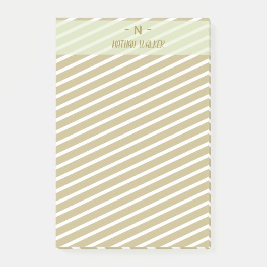 Elegant Goud & Grijs Monogram I Minimalistisch Ele Post-it® Notes (Voorkant)