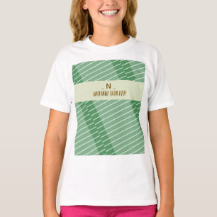 Elegant Goud & Grijs Monogram I Minimalistisch Ele T-shirt