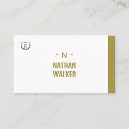 Elegant Goud & Grijs Monogram I Minimalistisch Ele Visitekaartje