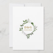 Elegant Goud Groen 50e Bruiloft Jubileum Kaart (Achterkant)