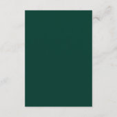 Elegant goud & groen Art Deco bruiloft receptie Informatiekaartje (Achterkant)