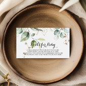 Elegant Goud Groen Baby shower Boekaanvraag Informatiekaartje
