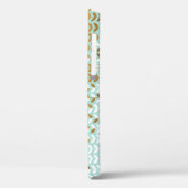 Elegant Goud Groen Bladpatroon Case-Mate iPhone Case (Achterkant / Links)