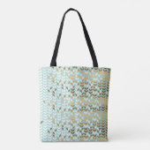 Elegant Goud Groen Bladpatroon Tote Bag (Achterkant)