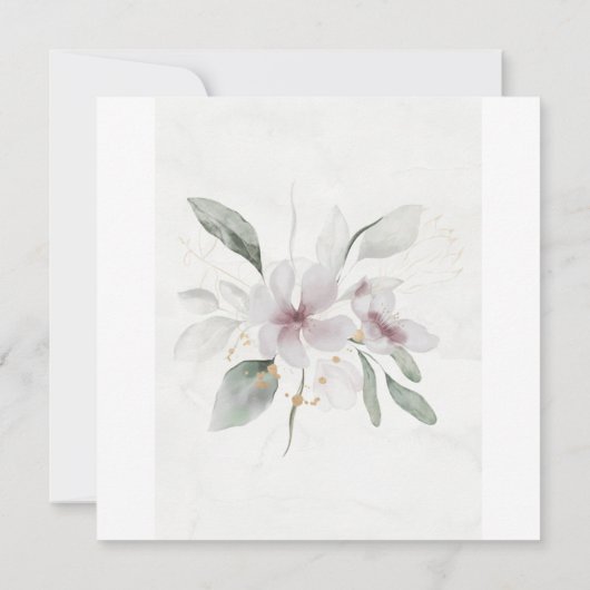 Elegant Goud Groen Bruiloft Kaart (Achterkant)