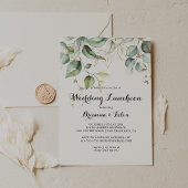 Elegant Goud Groen Bruiloft Luncheon Vrijgezellenf Kaart