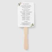 Elegant goud groen bruiloft programma handwaaier (Achterkant)