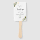 Elegant goud groen bruiloft programma handwaaier (Voorkant)