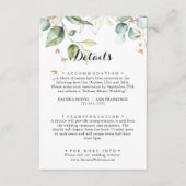 Elegant Goud Groen Kalligrafie Bruiloft Details Informatiekaartje (Voorkant)